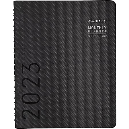 AT-A-GLANCE Contemporary 2023 RY Weekly Monthly Planner, Graphite, Large, 8 1/4" x 11"