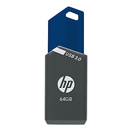 HP x900w USB 3.0 Flash Drive, 64GB, Gray/Blue