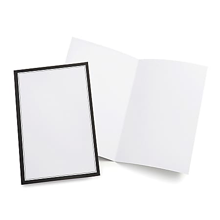 Gartner™ Studios Wedding Programs, Half Fold, 8 1/2" x 11", White With Black Border, Pack Of 50