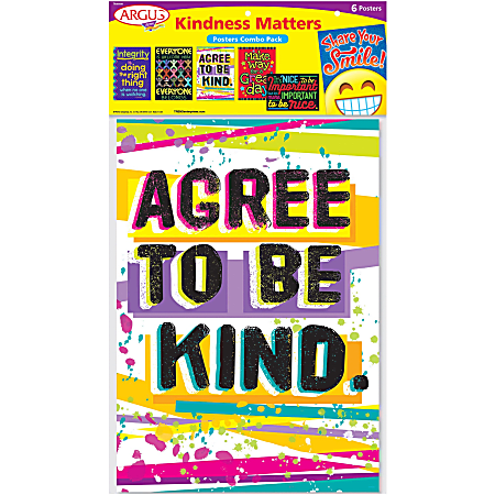 Trend Kindness Matters ARGUS Posters Combo Pack - 13.4" Width - Multicolor