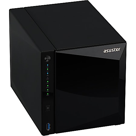 ASUSTOR SAN/NAS Storage System, Marvell ARMADA 7020 Dual-Core (2 Core), 2GB Memory, AS4004T