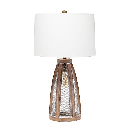 Lalia Home Wooded Arch Farmhouse Table Lamp, 29-1/2"H,