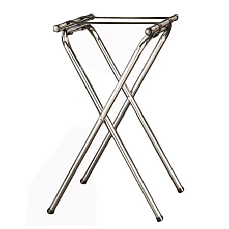 American Metalcraft Deluxe Folding Tray Stands, 31", Silver, Pack Of 6 Stands