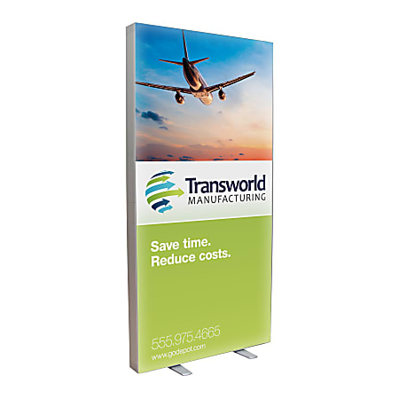 Custom Full-Color Double Sided Fusion Glo Light Box Display Kit, 3' W X 6.5 H