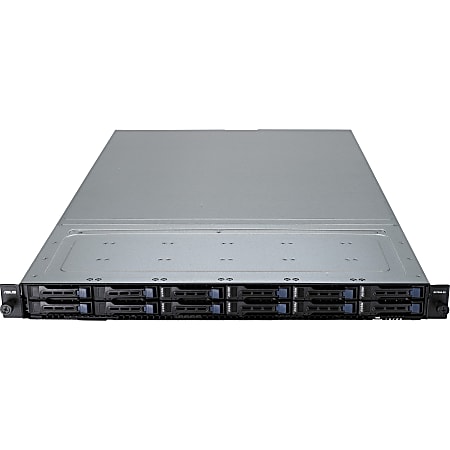 Asus RS700A-E9-RS12 Barebone System - 1U Rack-mountable - 4 TB DDR4 SDRAM DDR4-2666/PC4-21300 Maximum RAM Support - Serial ATA/600 RAID Supported Controller - ASPEED AST2500 64 MB Integrated - 12 x Total Bays - 12 2.5" Bay(s) - 4 x Total Expansion Slots