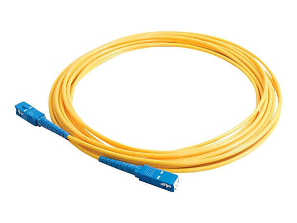 C2G 2m SC-SC 9/125 Simplex Single Mode OS2 Fiber Cable - LSZH - Yellow - 6ft - Patch cable - SC single-mode (M) to SC single-mode (M) - 2 m - fiber optic - simplex - 9 / 125 micron - OS2 - yellow