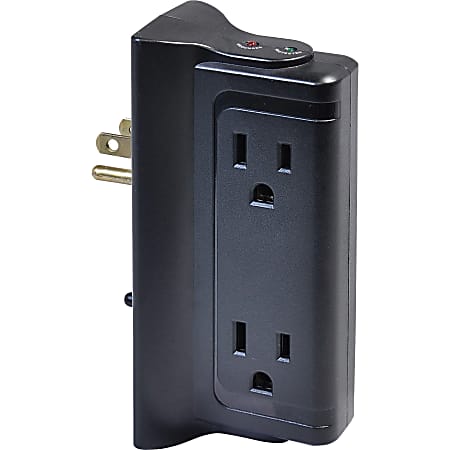 Compucessory 4-Outlet Wall Tap Surge Protector, Black, CCS25132