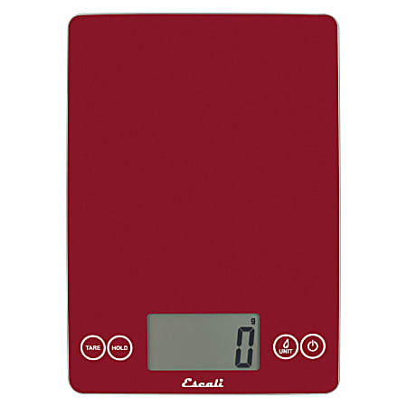 Escali® Arti Glass Digital Kitchen Scale, Rio Red, 157R2