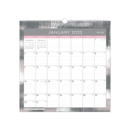 Blue Sky™ Monthly Wall Calendar, 12” x 12”, Remy, January To December 2022, 136573