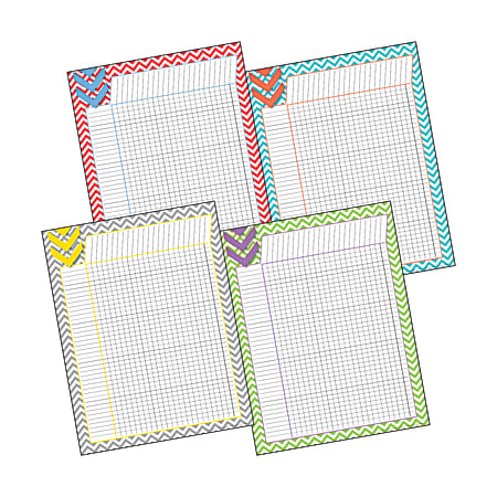 Barker Creek® Chart Set, Incentive Chevron Beautiful, 17" x 22", Grades Pre-K+, Pack Of 4