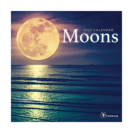 TF Publishing Monthly Mini Wall Calendar, 7" x 7", Moons, January to December 2022, 2066