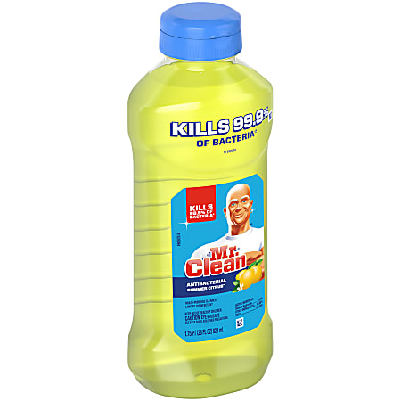 Mr. Clean® Antibacterial Liquid Multi-Surface Cleaner, Summer Citrus Scent, 45 Oz Bottle, Case Of 6