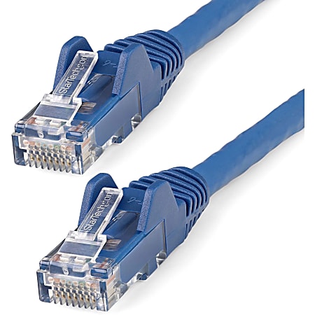 StarTech.com 1ft (30cm) CAT6 Ethernet Cable, LSZH (Low Smoke Zero Halogen) 10 GbE Snagless 100W PoE UTP RJ45 Blue Network Patch Cord, ETL