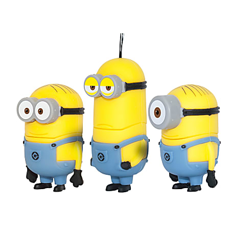 Despicable Me 2 Minions USB Flash Drives, 16GB, Dave, Kevin, Stuart, Pack Of 3