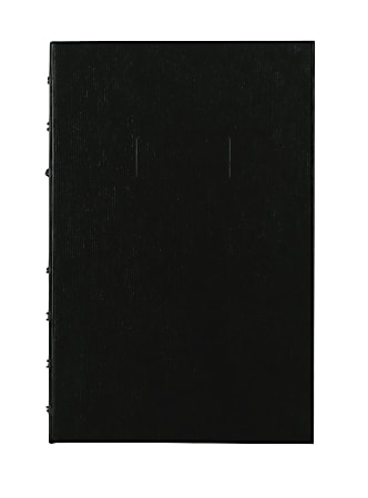 Blueline® MiracleBind 50% Recycled Notebook, 4 1/2" x 8", 75 Sheets, Black