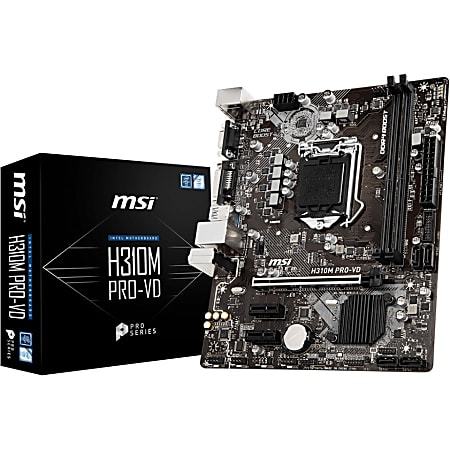 MSI H310M PRO-VD Desktop Motherboard - Intel H310 Chipset - Socket LGA-1151