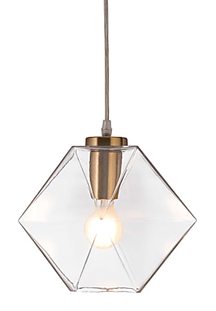 Zuo Modern Jenny Ceiling Lamp, 9-13/16"W, Brass