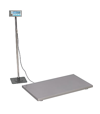 Brecknell® Compact Lightweight Floor Scale, 2"H x 22"W x 22"D, 500-Lb Capacity