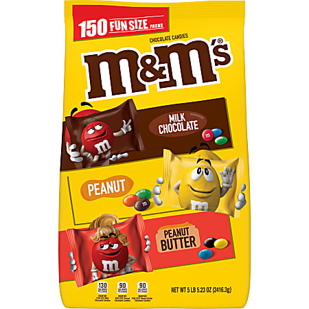 Peanut M&Ms Milk Chocolate - Fun Size Treat Packs 