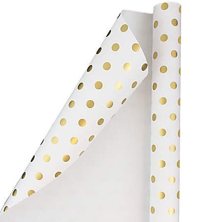 Black and gold polka dot wrapping paper deals