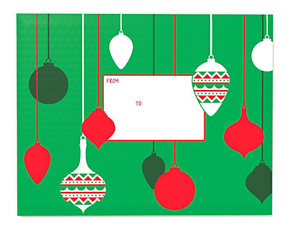 United States Post Office Holiday Bubble Mailer, 10-1/2" x 15-1/4", Green/Red/White