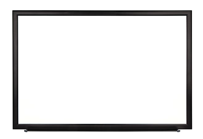 FORAY™ Magnetic Dry-Erase Whiteboard, 36" x 48",  Aluminum Frame With Black Finish