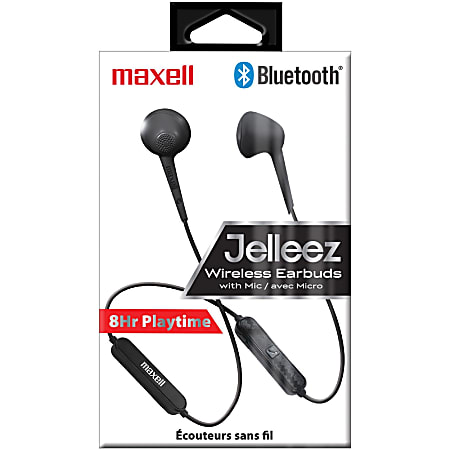 Maxell Jelleez Earset - Wireless - Bluetooth - Earbud - Black