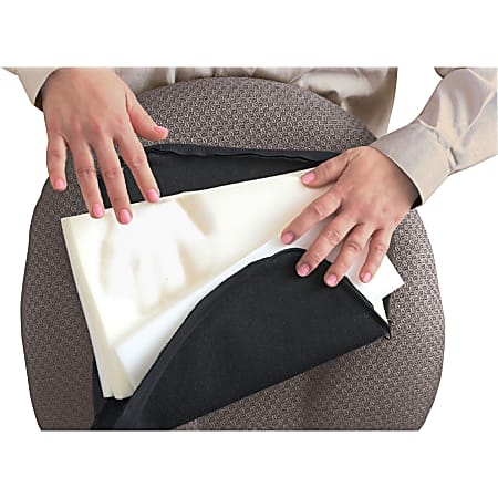 Master Memory Foam Seat Cushion 17 H x 17 12 W x 2 34 D Black - Office Depot