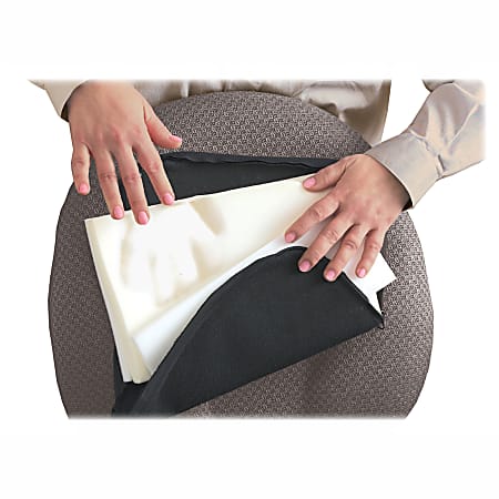 Mind Reader Harmony Collection, Ergonomic Lower Back Cushion, Memory Foam  Support, Attaches to Office Chair, Fabric Mesh Surface, Lower Back Pressure