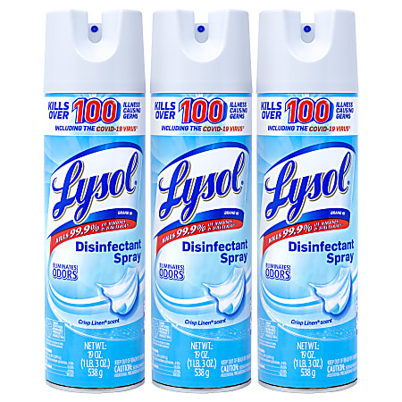 Lysol Disinfectant Spray, Crisp Linen 3pk./19 oz.