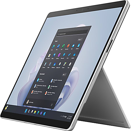 Microsoft Surface Pro 9 Tablet - 13" - 8 GB - 128 GB SSD - Windows 11 Pro 64-bit - Platinum - Core i5 12th Gen Deca-core (10 Core) i5-1245U - 2880 x 1920 - PixelSense Display - 15.50 Hours Maximum Battery Run Time