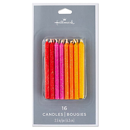Hallmark Pink and Red Glitter Birthday Candles Pack