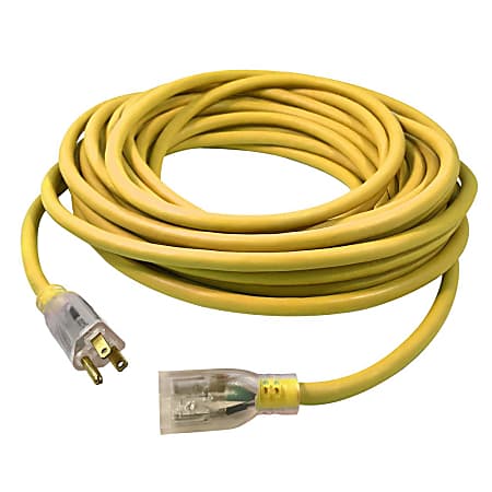 Hoffman Grounded Outdoor Extension Cord, 100', Yellow, USW68100