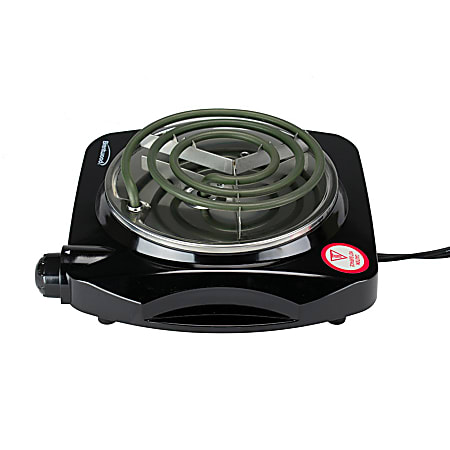 Brentwood Electric 1000W Single Burner Black - ODP Business