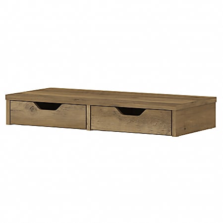 Bush Furniture Yorktown Desktop Organizer With Drawers, Reclaimed Pine, Standard Delivery