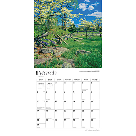 2024 Brown Trout Monthly Square Wall Calendar, 12" x 12", Pennsylvania