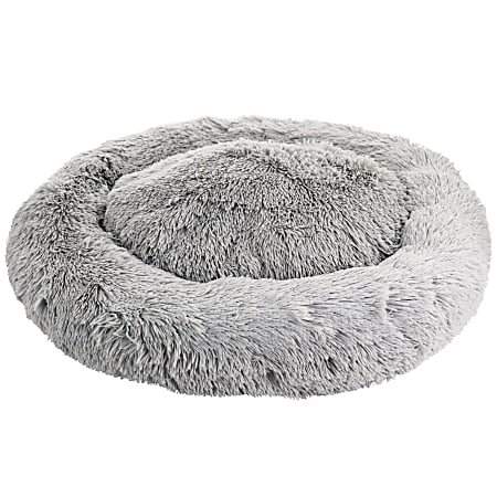Gibson Home Bow Wow Buddy Pet Bed, 30" x 30", Shaggy Gray