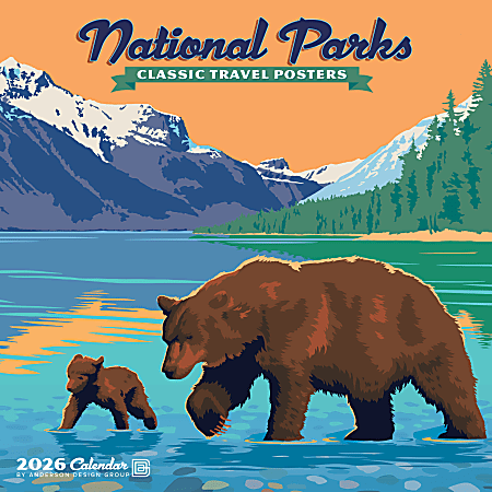 2026 Willow Creek Press Monthly Mini Wall Calendar, 7" x 7", National Parks (ADG), January To December, 53676
