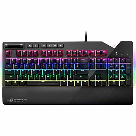 Asus ROG Strix Flare Gaming Keyboard - Cable Connectivity - USB Interface - RGB LED - Windows Key Hot Key(s) - XA01ROGSTRIXFLAREBL