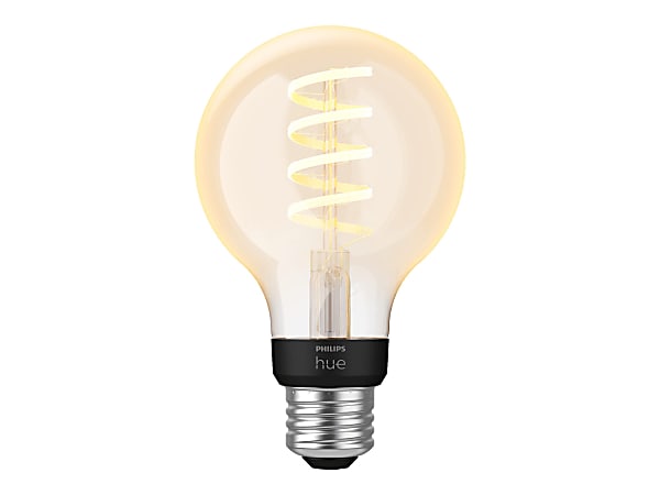 Philips Hue LED Filament Light Bulb - 7 W - 60 W Incandescent Equivalent Wattage - 120 V AC - 550 lm - G25 Size - White Ambiance Light Color - E26 Base - 15000 Hour