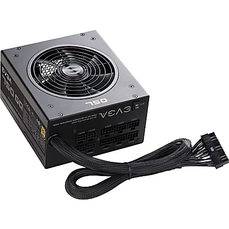 EVGA 750 GQ Power Supply - 120 V AC, 230 V AC Input - 3.3 V, 5 V, 12 V, -12 V Output - 750 W - 1 +12V Rails - 210GQ0750V1