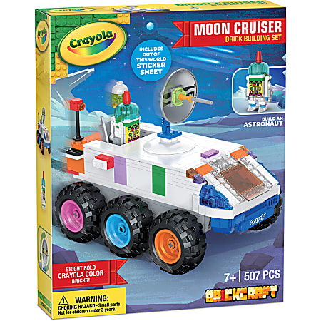 Brickcraft Crayola Moon Cruiser Brick Building Set, Set Of 507 Pieces