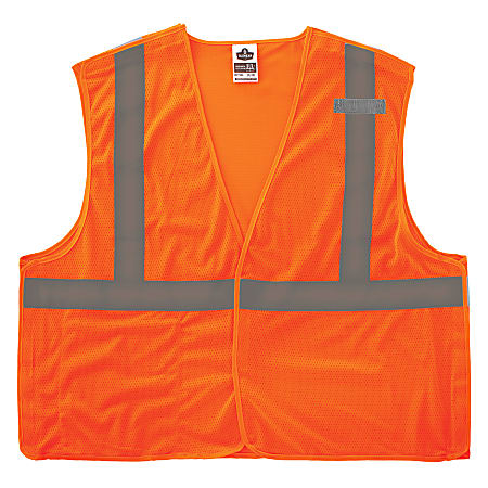 Ergodyne GloWear® Breakaway Mesh Hi-Vis Type-R Class 2 Safety Vest, X-Large, Orange