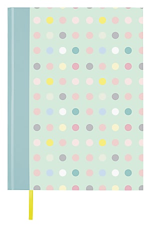 Office Depot® Brand Hard-Case Jumbo Journal, 10-1/2" x 8", College Ruled, 336 Pages (168 Sheets), Polka Dots