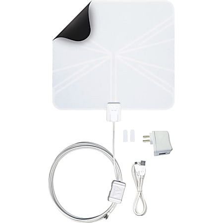 Winegard FlatWave Amped Indoor Amplified HDTV Antenna - Upto 50 Mile - Television - USBWall Mount - Omni-directional