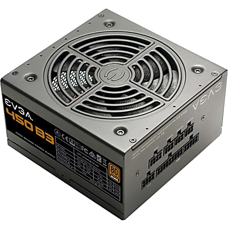 EVGA 450 B3 Power Supply - Internal - 120 V AC, 230 V AC Input - 450 W / 3.3 V DC, 5 V DC, 12 V DC, 12 V DC, 5 V DC - 1 +12V Rails - 1 Fan(s) - 85% Efficiency
