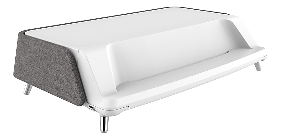 FlexiSpot S6 Monitor Stand And Organizer, 5-5/16”H x 20-1/2”W x 13-5/8”D, White/Gray