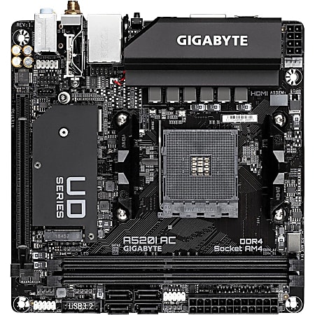 Gigabyte Ultra Durable A520I AC Desktop Motherboard AMD Chipset Socket AM4  Mini ITX Ryzen 3 Ryzen 5 Ryzen 7 Ryzen 9 Ryzen 3 PRO Ryzen 5 Pro Ryzen 7  PRO Ryzen 9