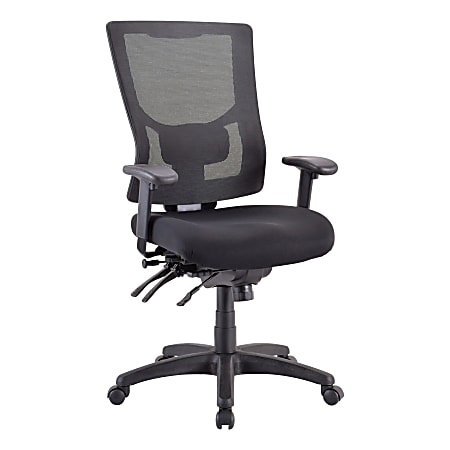 Lorell® Conjure Executive High-Back Ergonomic Mesh Chair, Black