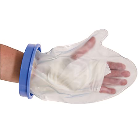 DMI® Waterproof Cast And Bandage Protector, Adult Hand, 12", Clear